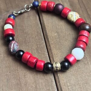 Rustic Bohemian Beaded Bracelet
